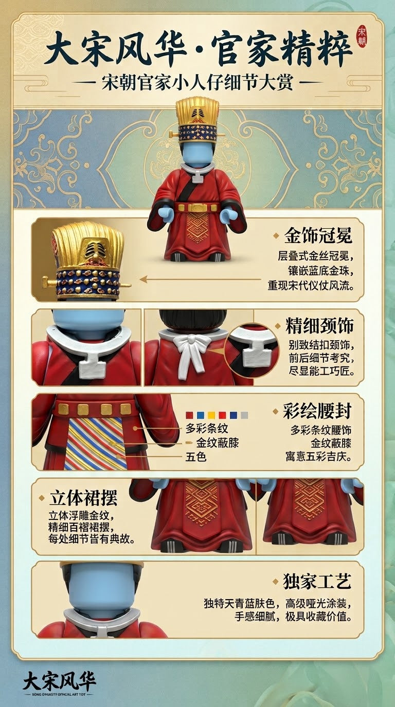 Emperor Taizu of Song (Tongtian Crown Edition) — 48mm Hand-Painted Historical Micro-Sculpture