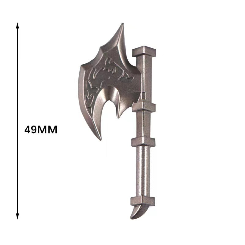 ToyGameShow Minifigure weapon accessories medieval style silver