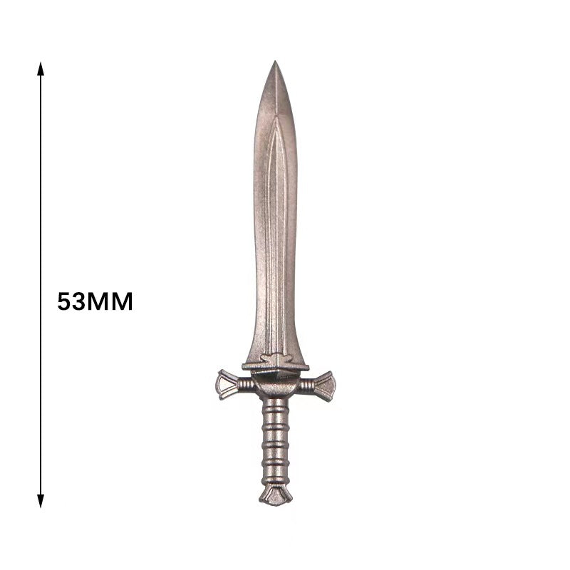 ToyGameShow Minifigure weapon accessories medieval style silver