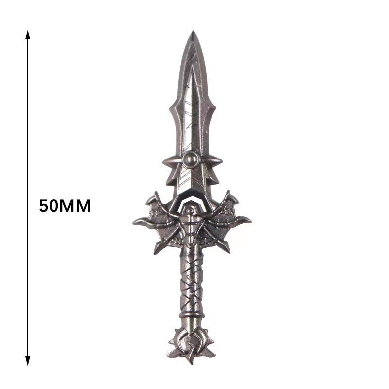 ToyGameShow Minifigure weapon accessories medieval style silver