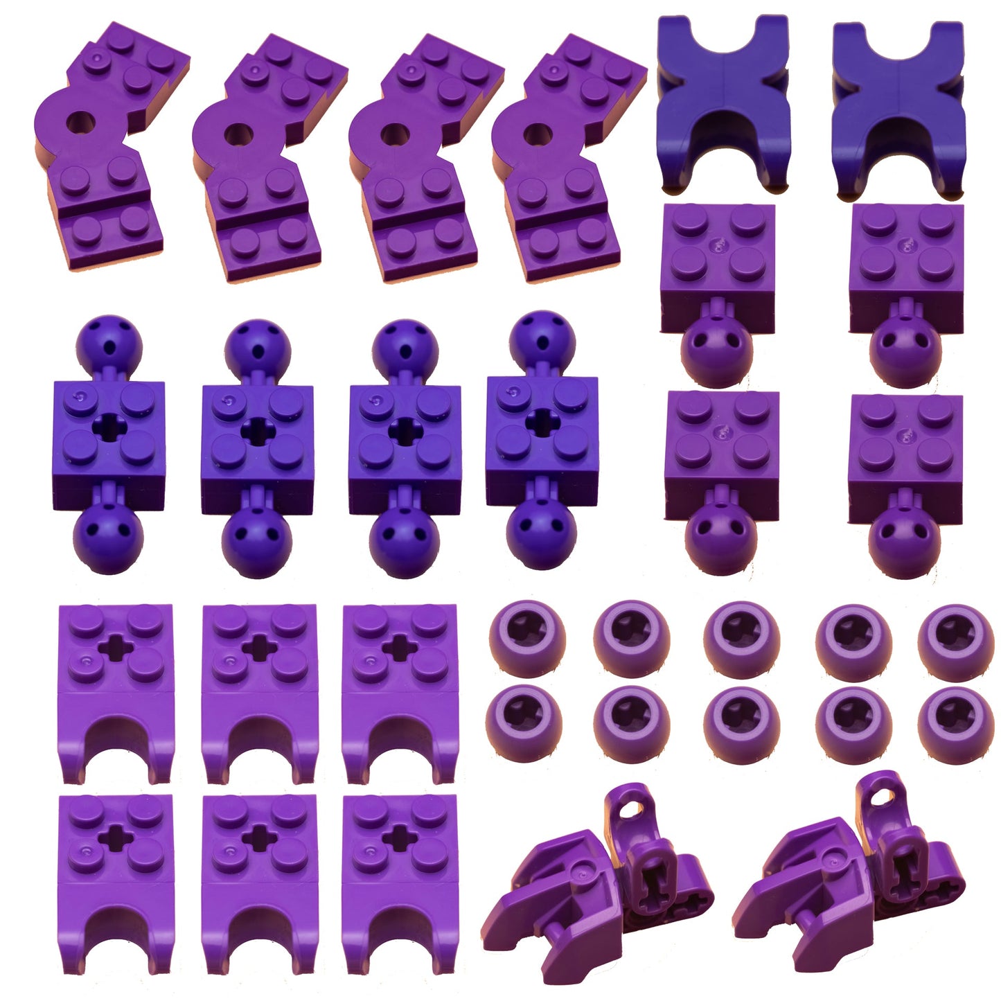 ToyGameShow Building blocks Purple big ball joint pack