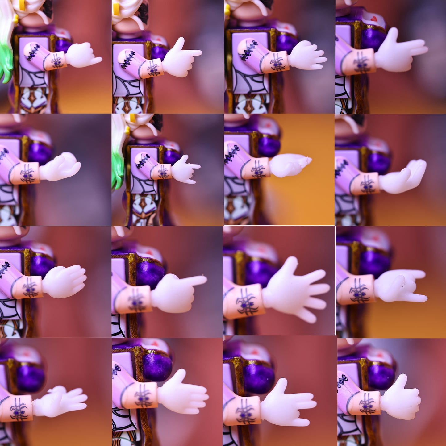 Gestures are suitable for minifigures to replace the original hands