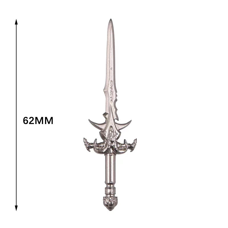 ToyGameShow Minifigure weapon accessories medieval style silver