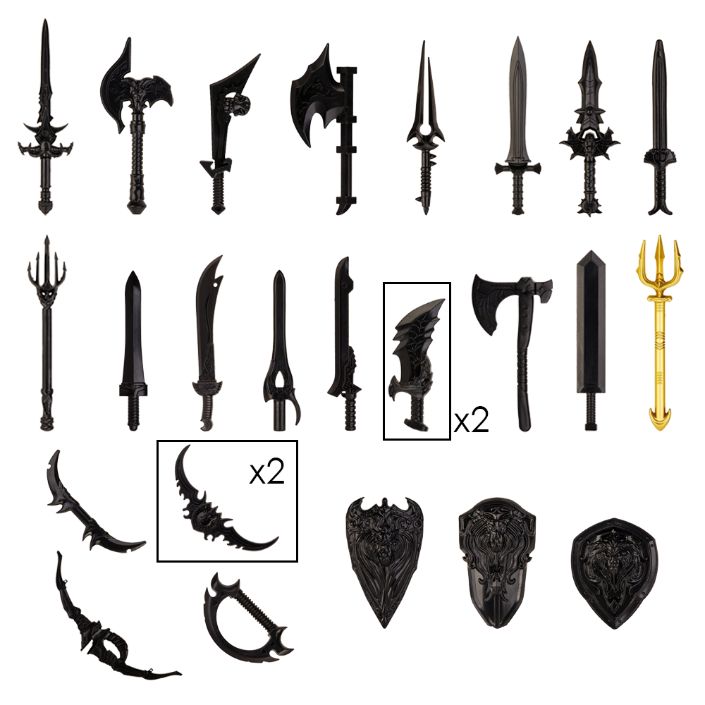 ToyGameShow Minifigure weapon accessories medieval style black