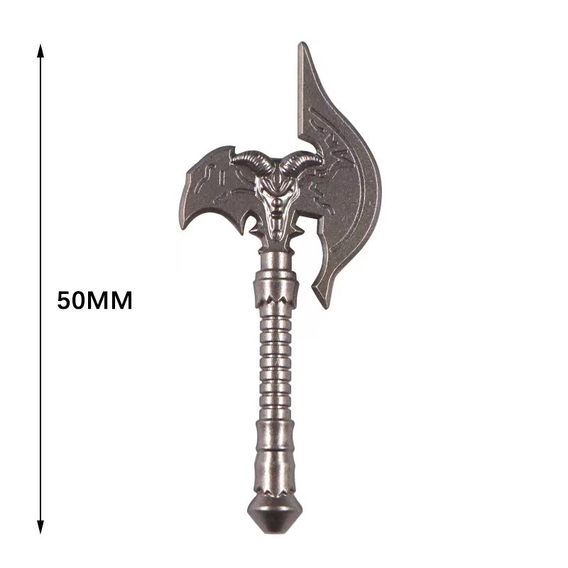 ToyGameShow Minifigure weapon accessories medieval style silver